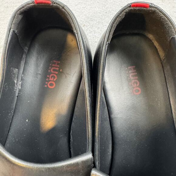 HUGO Hugo Boss Men\'s Black Leather Penny Loafers Dress Shoes Portugal 8.5 main image 8